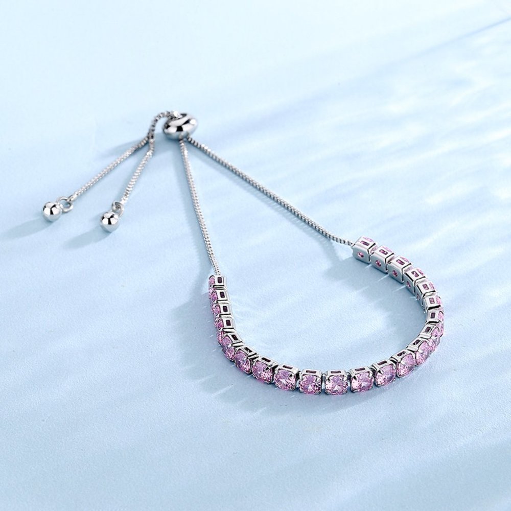 Adjustable crystal zircon bracelet - Picture 5 of 5